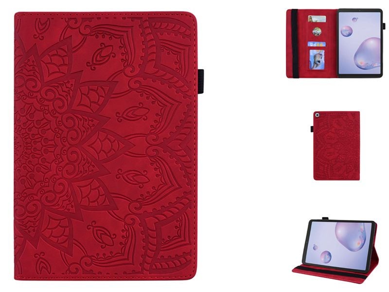 Embossed Case Cover for Samsung Galaxy Tab A 8.4" 2020 SM-T307/T307U Red Carousel 1