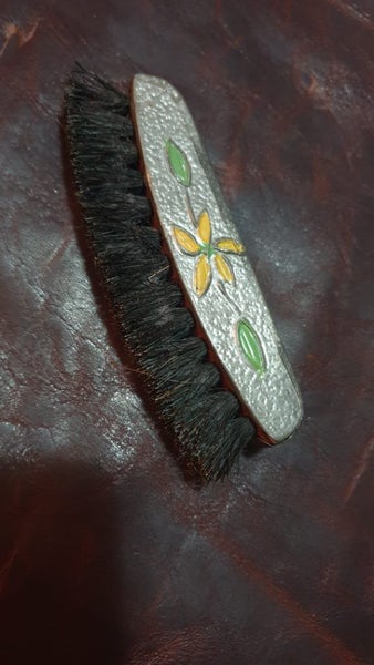 Vintage Enameled Tin Clad Shoe Brush Carousel 2