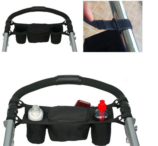Baby Pram Stroller Safe Console Tray Cup Holder Organizer Hanging Bag Carousel 1