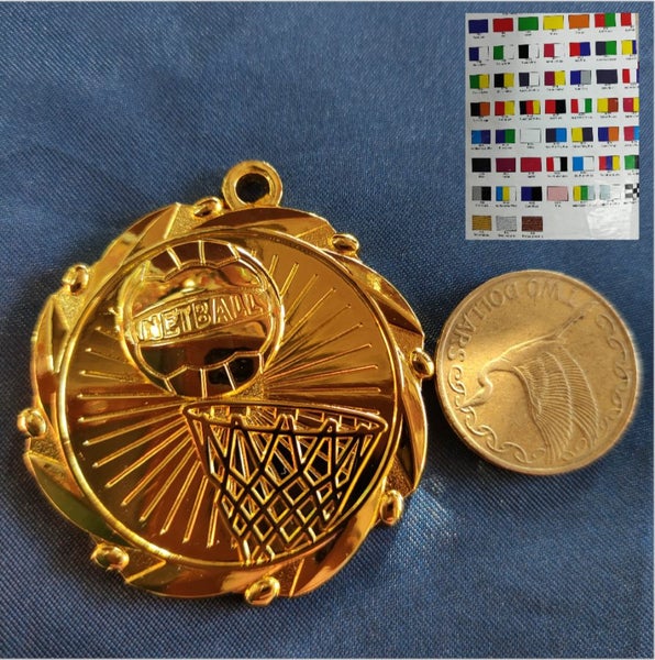 Netball medals, with ribbon and engraving Carousel 1