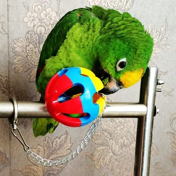 5 Pieces Bird Toys Multi functions Parrot Cage Bells Swing Chewing Swing Toys Carousel 13