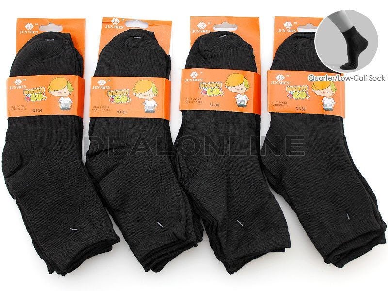 Kids' School Socks plain black socks size 5-7 years Carousel 1