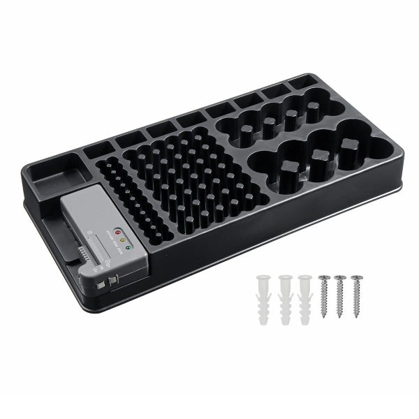 98Grids Battery Organizer Storage Holder with Removable Battery Tester Case Carousel 9