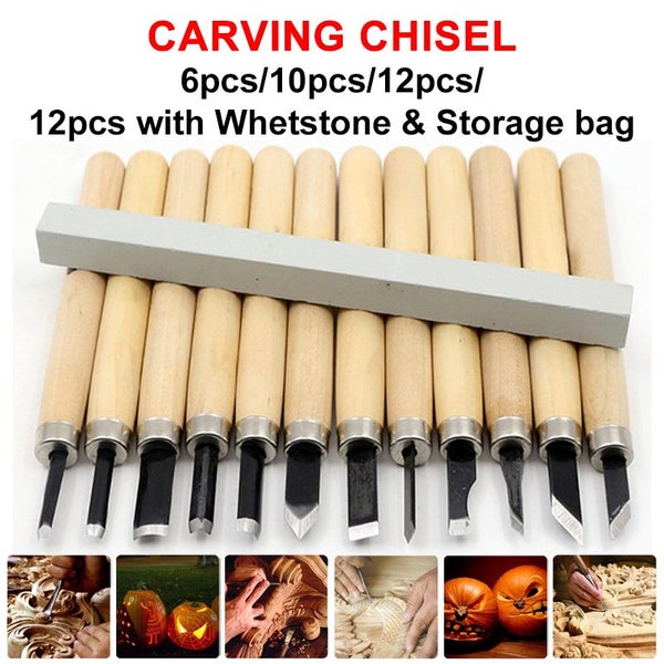 Wood Carving Hand Chisel Woodworking Tool Woodworkers Gouges 12pcs set Carousel 2