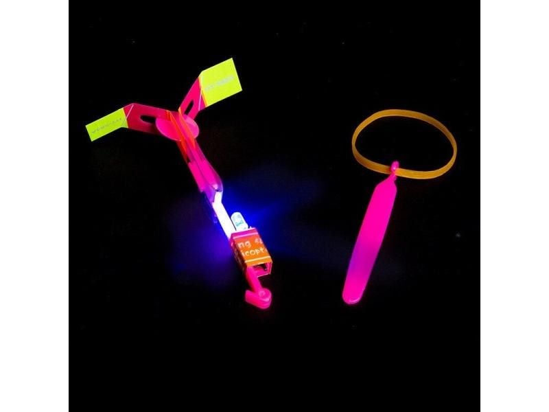 Bamboo Dragonfly With Light Shooting Rocket Flying Parachute Sky UFO Outdoor Carousel 1