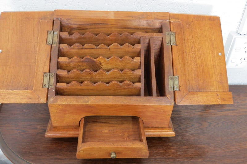 Solid Elm Letter Holder Carousel 3