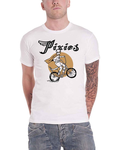 Pixies T Shirt Tony new Band Logo Official Mens White Carousel 1