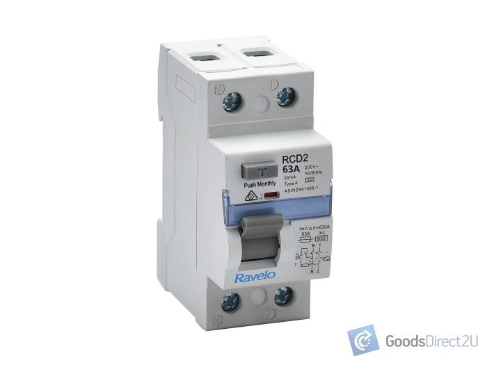 RCD / RCCB - Residual Current Circuit Breaker - 63 Amp, 30mA Carousel 1