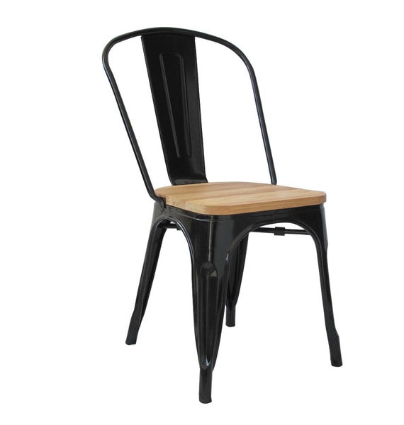 Amelie Chair - Matt Black / Natural Elm Wood Carousel 1