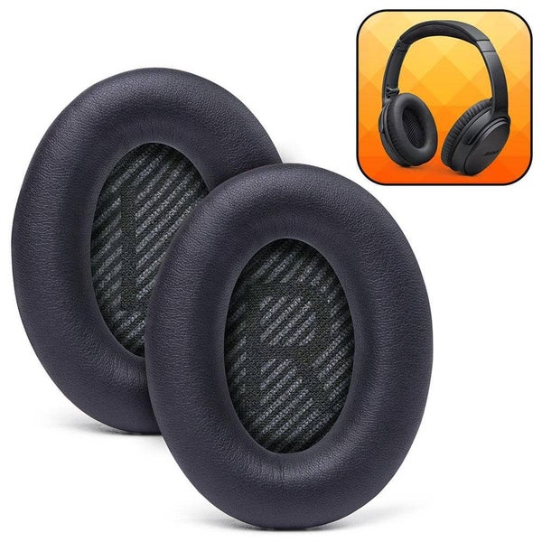 2 x Replacement Leather Ear Pads for Bose Headphones - Black (OVER STOCKED) Carousel 1