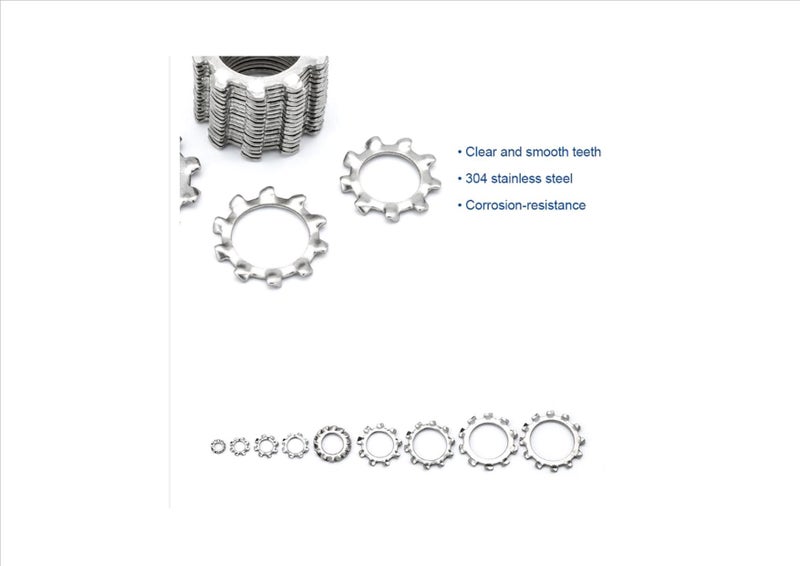 NINDEJIN 410 pcs external tooth lock washer assortment kit Carousel 2