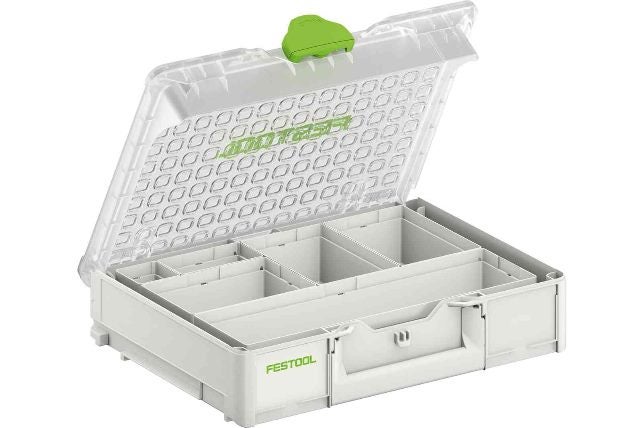 Genuine Festool 204854 SYSTAINER3 MEDIUM 89X396 6 COMPARTMENT ORGANISER Carousel 1