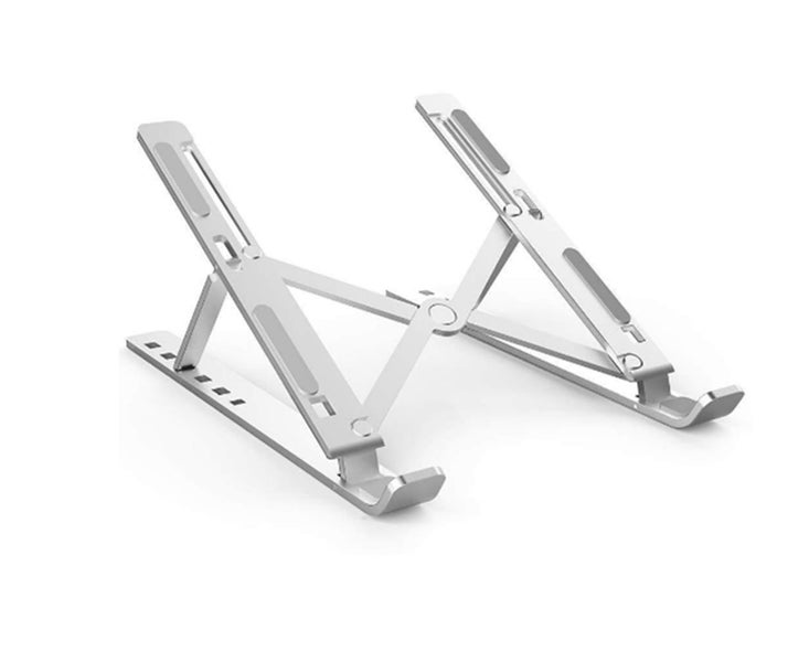 15 Inch Universal Aluminum Alloy Folding Computer Stand Desktop - White Carousel 1