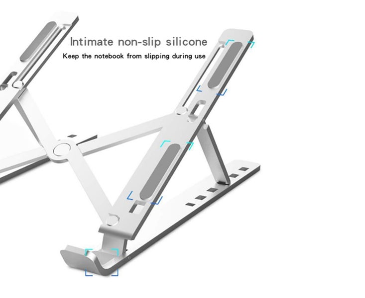 15 Inch Universal Aluminum Alloy Folding Computer Stand Desktop - White Carousel 2