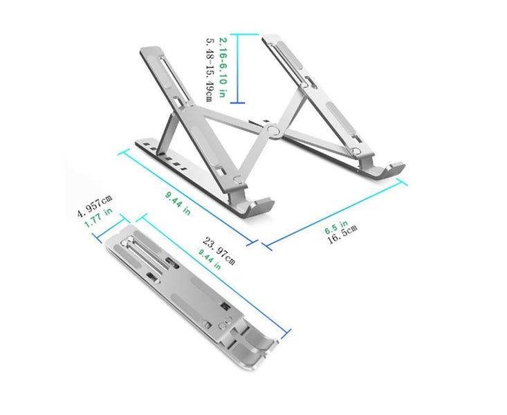 15 Inch Universal Aluminum Alloy Folding Computer Stand Desktop - White Carousel 3