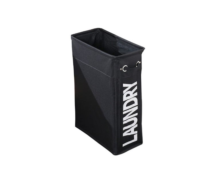 Bundle Oxford Foldable Clothes Basket - BLACK - 40X20X55cm Carousel 1
