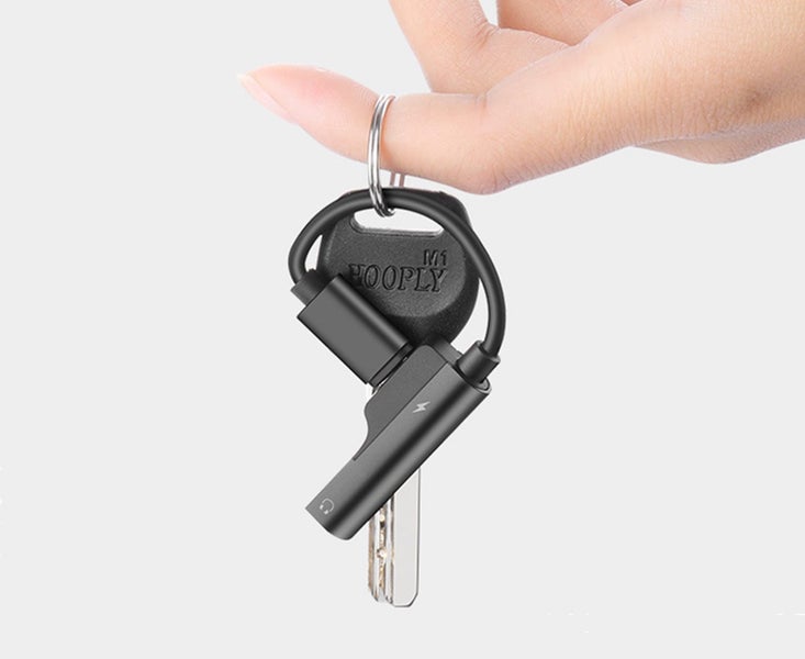 Two - in - one Converter for iPhone Headphone Connector Audio Wire - BLACK Carousel 4