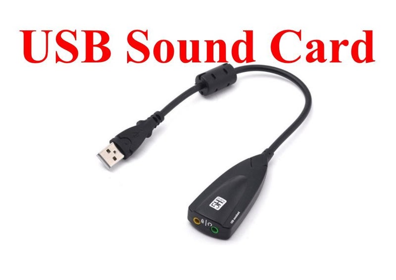 PTN USB Sound Card Mic Headphone Adapter Cable for PC Laptop Plug and Play Carousel 1