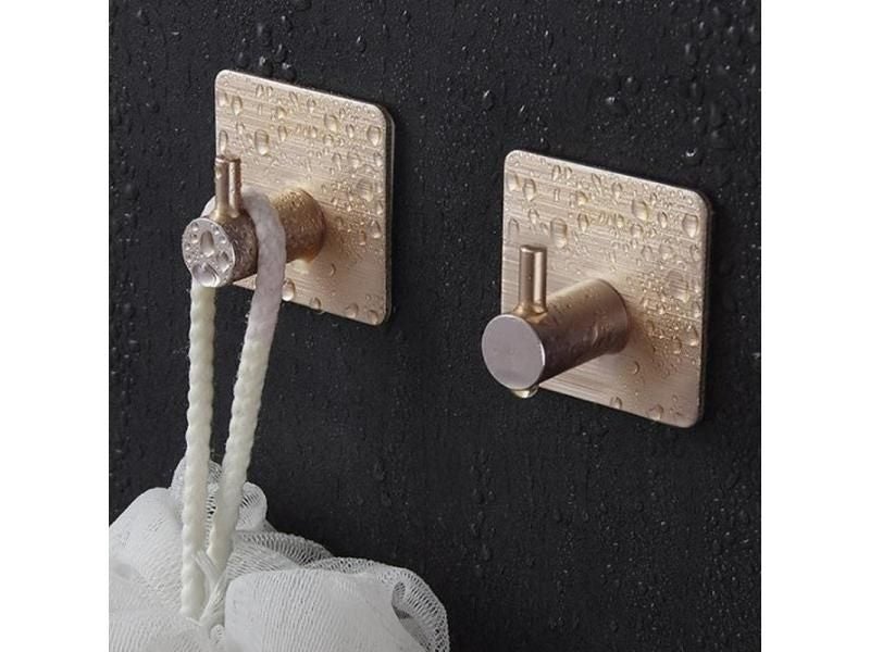 Adhesive Aluminum Alloy Towel Robe Hanging Hooks For Bathroom Carousel 2