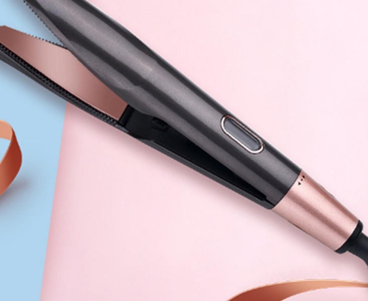 Hair Straightener and Curler 2 In 1 Iron with Rotating Adjustable Temperature Carousel 2