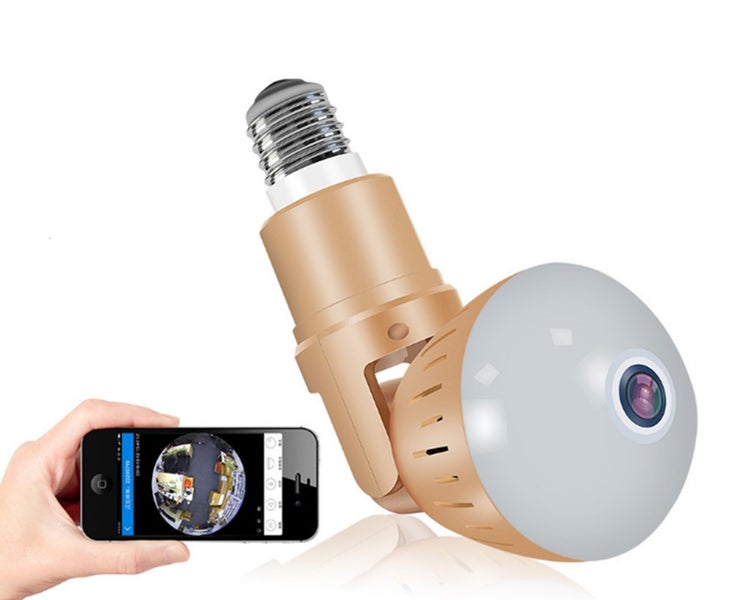 Waterproof 360 Degree HD Network WiFi Dual Light Bulb Surveillance Camera Carousel 3