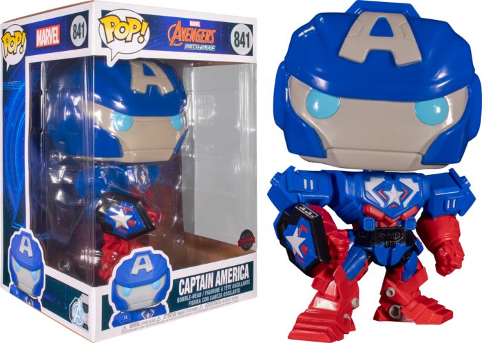 Avengers Mech Strike - Captain America Mech 10" Pop! Vinyl Figure Carousel 1