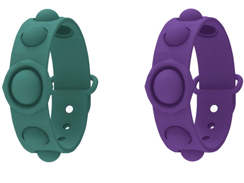 2 X Stress Relief Wristbands Bracelets Wearable Push Bubble Fidget Toys Set A Carousel 1