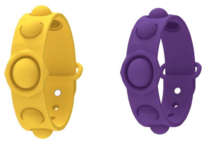 2 X Stress Relief Wristbands Bracelets Wearable Push Bubble Fidget Toys Set B Carousel 1