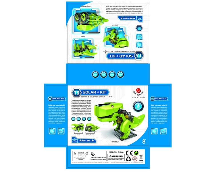 DIY Dinosaur Technology Making 3 In 1 Scientific Experimental Physical Toy Carousel 2