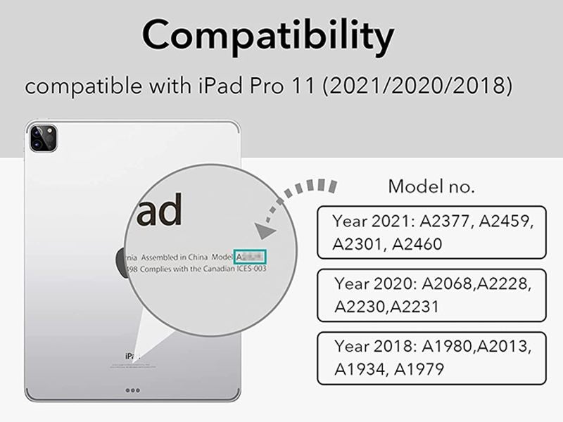 Tablet Case for Apple iPad Pro 11 Inch 2021/2020/2018 with Apple Pencil Holder Carousel 10