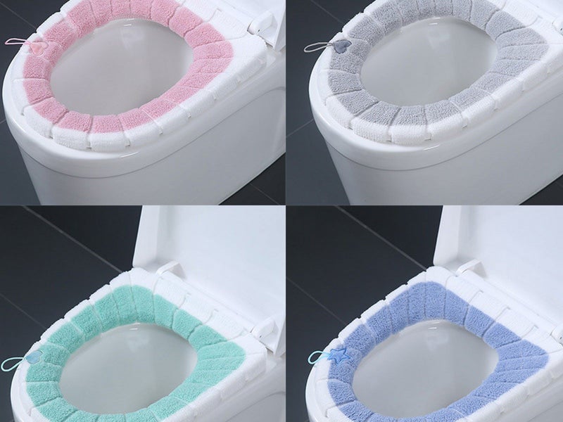 4 X Winter Warm Bathroom Stretchable Closestool Toilet Seat Cover Pad Carousel 1