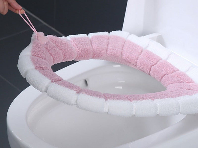 4 X Winter Warm Bathroom Stretchable Closestool Toilet Seat Cover Pad Carousel 2