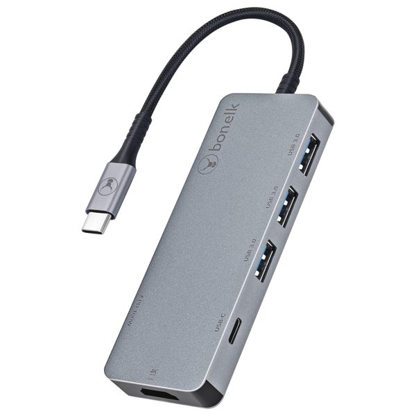 Bonelk Long-Life USB-C to 6-in-1 Multiport Hub - Space Grey Carousel 1
