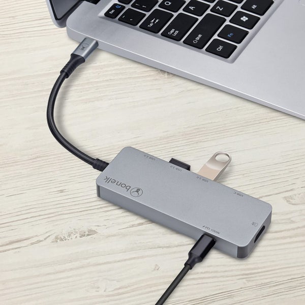 Bonelk Long-Life USB-C to 6-in-1 Multiport Hub - Space Grey Carousel 2