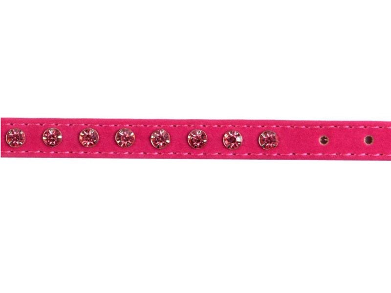 Adjustable Pet Collar with Bling Rhinestone and Bell for Cat Small Dog Rose Red Carousel 2