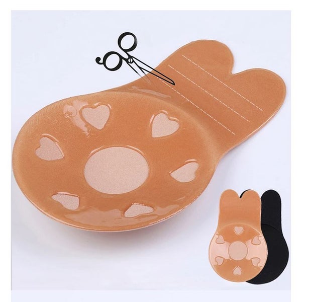 Self Adhesive Push Up Strapless Backless Reusable Bra Beige S/M Carousel 2