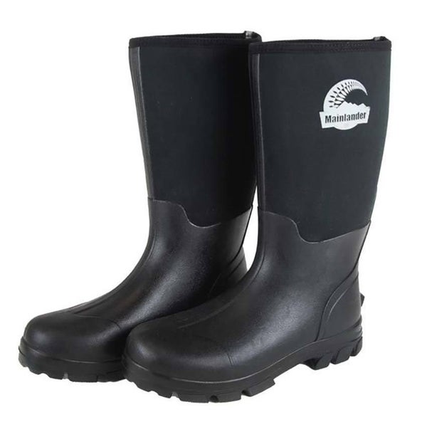Mainlander Lifestyle Neoprene Gumboots - Black ULTRA COMFY DURABLE Carousel 1