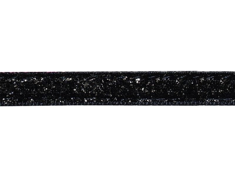Adjustable Pet Collar with Shiny Ribbon Nylon and Bell for Cat Black Carousel 7