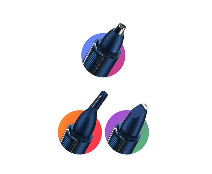 3 In 1 Electric Nose Hair Trimmer Scissors Lettering Knife Nostril Cleaner Carousel 2