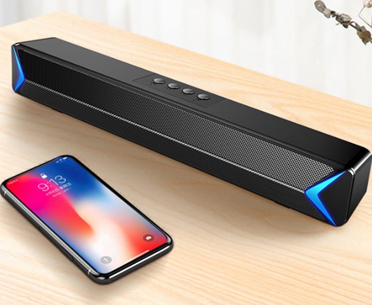 Portable Button Bluetooth Speaker Wireless Long Strip Home Outdoor Subwoofer Carousel 2