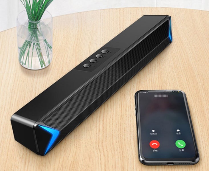 Portable Button Bluetooth Speaker Wireless Long Strip Home Outdoor Subwoofer Carousel 3