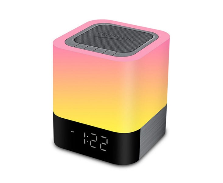 3 In 1 Bedroom Bluetooth Audio Alarm Clock LED Desk Lamp Wireless Audio Light Carousel 1