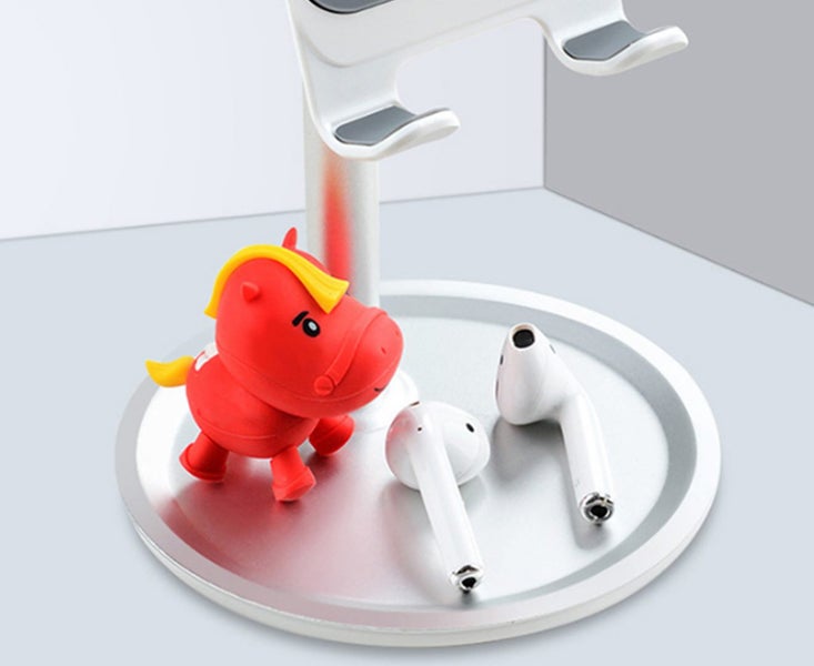 Portable Universal Adjustable Metal Desktop Stand with Mini Storage Rack Carousel 3