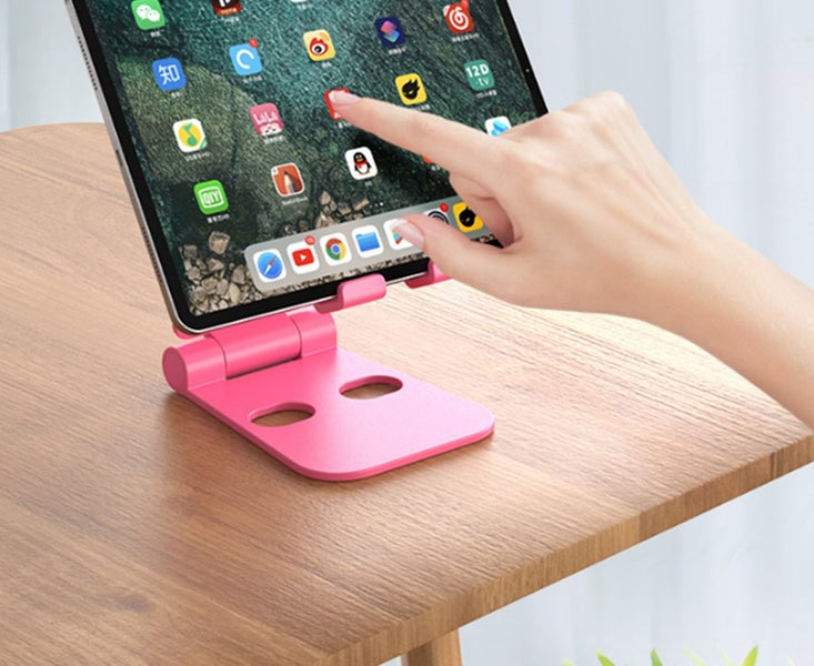 Universal Double Folding Portable Tablet Stand Adjustable Simple Stand Carousel 3