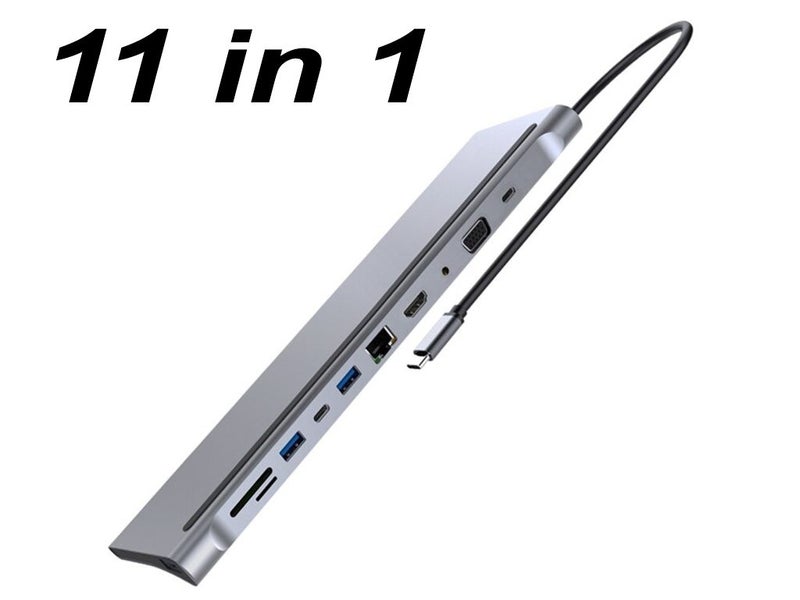11 in 1 USB Type C Hub Adapter Laptop Docking Station Carousel 1