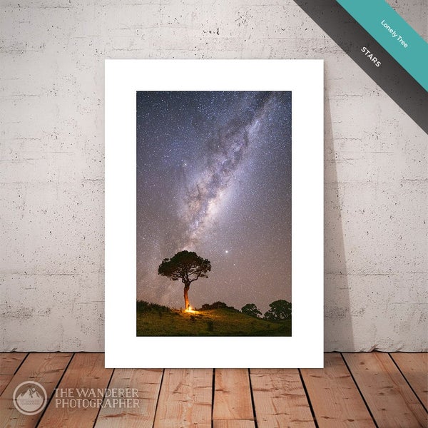 Stars | Lonely Tree (Fine Art Print, A4) Carousel 1