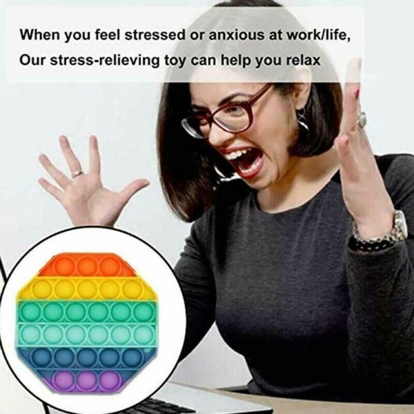 Push Pop Pop Bubble Sensory Fidget Toy One Louder Side Push Bubbles Pop Carousel 9