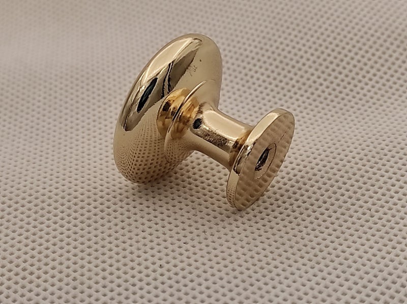 Knob Shiny Gold Round Small - Cabinet Drawer and Cupboard Door Carousel 2