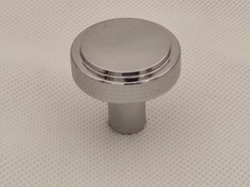 Knob Chrome Round Large - Cabinet Drawer and Cupboard Door Modern Carousel 1