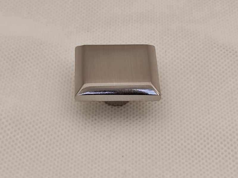 Knob Square Brush Nickel Beveled - Cabinet Drawer and Cupboard Door Carousel 1